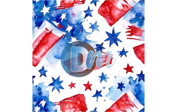 4th of July Seamless Pattern 145 for Designers