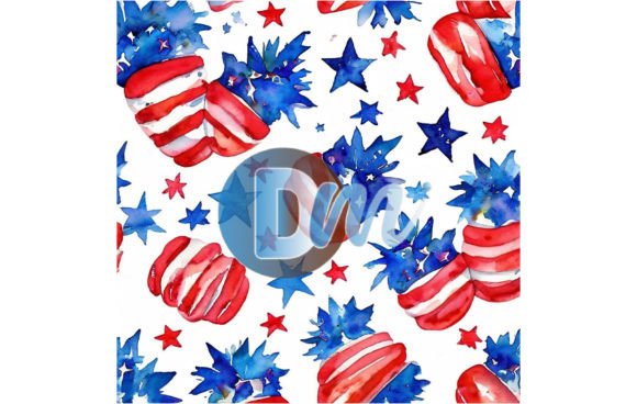 4th of July Seamless Pattern 36