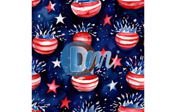 4th of July Seamless Pattern 87 for Creative Projects