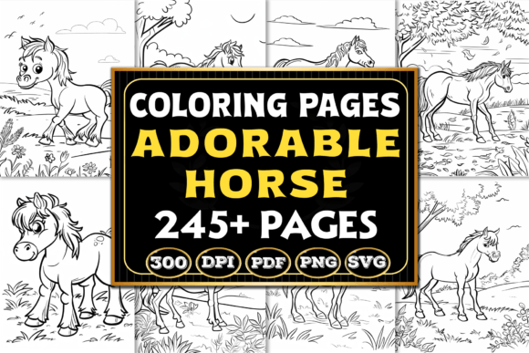 Adorable Horse Coloring Pages