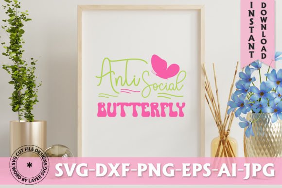 Anti Social Butterfly Retro Design in Modern Fashion and Lifestyle