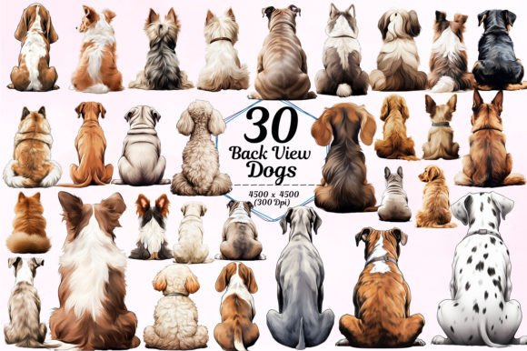 Back View Dogs Sublimation Collection: A Fresh Perspective in Pet-Themed Design
