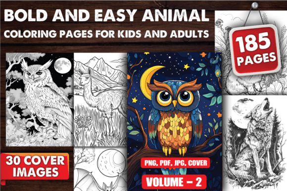 Bold and Easy Animal Coloring Pages V-02: A Complete Guide to Creative Relaxation