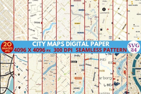 Elevating Design with City Maps Digital Paper