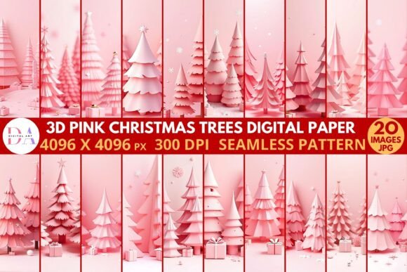 Getting the Most from 3D Pink Christmas Trees Digital Paper