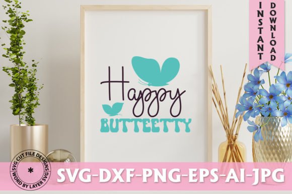 Happy Butteetty Retro Design