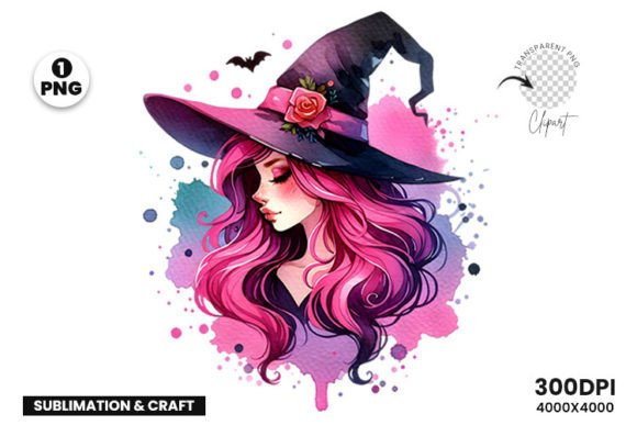 Integrating Watercolor Halloween Witch Clipart PNG into Your Creative Workflow
