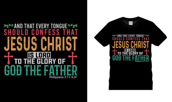 Jesus Christ Typography T Shirt Design