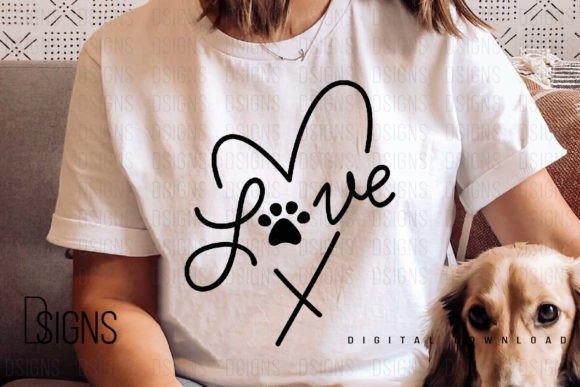 Love Heart Paw Dog Cat Lover Sublimation