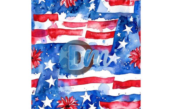 Patriotic Design: 4th of July Seamless Pattern 102