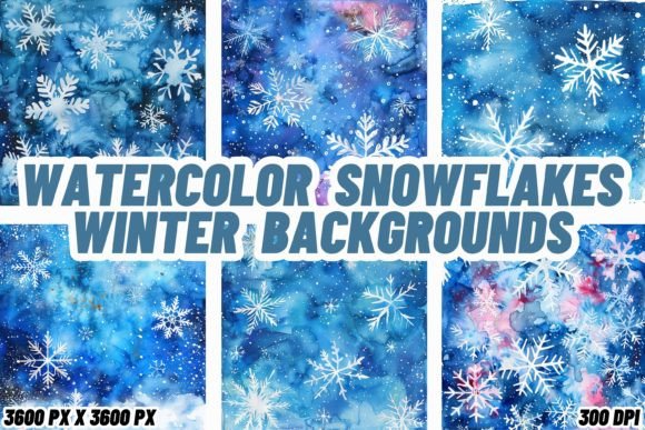 Watercolor Snowflakes Winter Backgrounds: Bringing Cozy Elegance to Your Projects