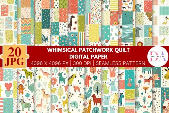 Whimsical Patchwork Quilt Digital Paper: A Strategic Asset for Thoughtful Creators and Decision-Makers