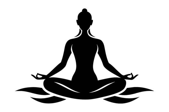 Woman in Bayam Yoga Black Silhouette: A Symbol of Strength and Serenity